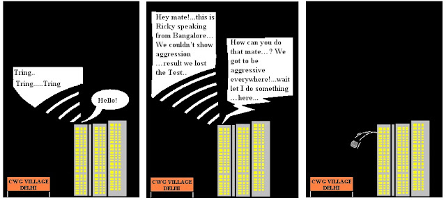 common wealth games bangalore test Rickey cartoon